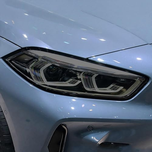 JCAKES 2 pellicole protettive per fari auto, colore nero, in TPU trasparente, per BMW Serie 1 F40 M135i 118 2019-accessori presenti