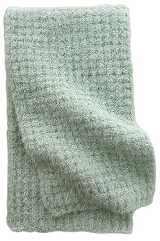REPALY Schal Damen 1 Stück Einfarbiger Wollschal Für Damen Herbst Winter Wolle Warmer Strickhals Hellblau