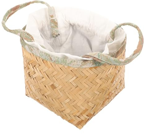 FONDOTIN Arredamento D'epoca Cestino Contenitore Per Bidoni in Servizio Di Cestini Di Pane Arredamento Cesto Portaoggetti Da Picnic Stoffa Cesto Di Fiori Stampa Arredamento Retrò