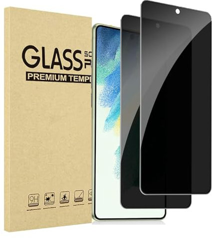 JMDZDL Schutzfolie für Samsung Galaxy S21 FE 5G Sichtschutz, [2 Stück] Privatsphäre Schutzglasfolie für Samsung S21 FE Privacy Displayschutzfolie 9H Härte Anti-Spy Gehärtetes Glas Blickschutzfolie