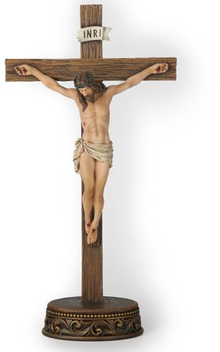 BC Catholic Crucifix Standing Cross for Altar 15 H Jesus Cross