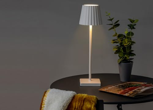 BIANCHERIAWEB Lampada LED da Tavolo Controllo Touch Ricaricabile Senza Fili MOD. Atmosphere Lampada Bianco