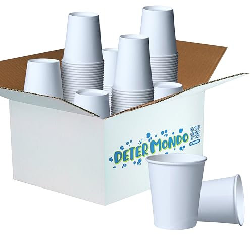 DETERMONDO Bicchieri Carta 420 ml Usa e Getta per Cocktail Bevande Calde e Fredde Ideali per Acqua Cappuccino Te' e Bibite (100)