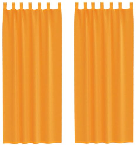 vidaXL Tende in Voile con Passanti 2 pz Arancio 140x260 cm