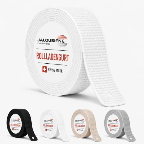 Jalousiene® Rollladengurt Weiß 20 mm – 7 m – strapazierfähiges Ersatz-Gurtband für Fenster & Türen – reißfest, UV-beständig & passgenau – ideal für Heimwerke r & Profis