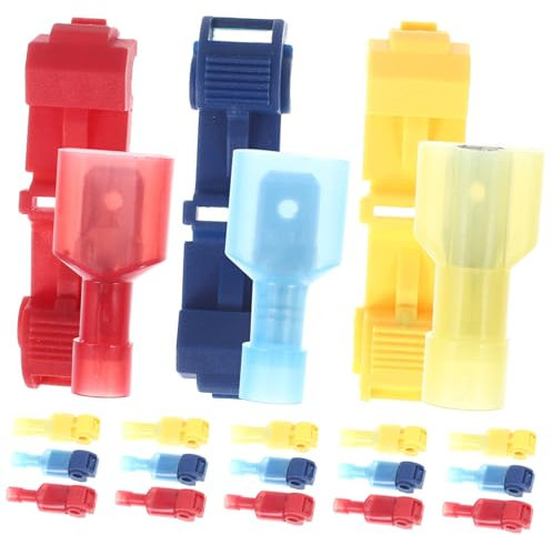JUMPLAWN 30sätze Drahtverbinder Abzweigverbinder Kabelverbinder-kit Elektrische Kabelverbinder Kabelspleißverbinder T-abzweig-kabelverbinder Spleißverbinder Selbstabisolierend Pvc Kupfer