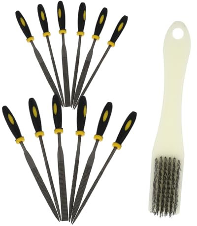 QUMIIRITY 2 Sätze Professionelles Holzfeilen Set Teilig mit Reinigungsbürste Robuste Holzfeilen für Präzise Bearbeitung für und DIY Projekte