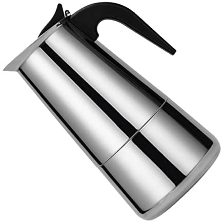 ZUNOXAZ Caffettiera Portatile Acciaio Inossidabile Macchina per Espresso Stovetop Sicura e Stabile con Valvola Sicurezza e Ufficio