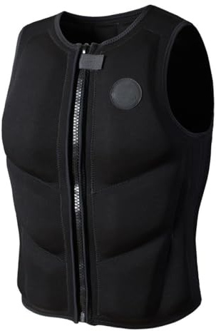 Giubbotto salvagente ad alta galleggiabilità for adulti, giubbotto salvagente in neoprene, ausilio di sicurezza in acqua regolabile, for kayak, snorkeling e paddleboarding(M)