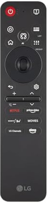 Control remoto mágico original AI de LG para todos los televisores LG: OLED, QNED, UHD, LED, LCD (MR25GA)