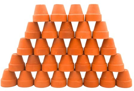 Yuvori Mini vasi in terracotta, piccoli vasi in argilla per piante grasse, cactus, artigianato fai da te, giardino delle fate, casa delle bambole, progetti scolastici, mini fioriere – Set di 30