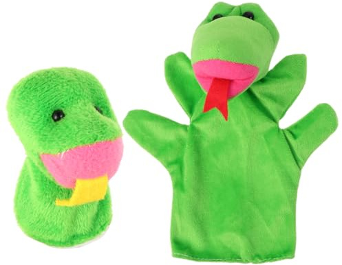 WOONEKY 2 Piezas Marionetas de Dedo Forma de Serpiente Títeres de Mano Creativos para Juguetes Educativos para Contar Historias y Fortalecer Vínculo Familiar