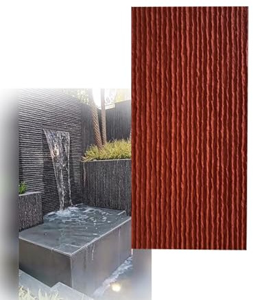 Panel de pared de piedra artificial realista: revestimiento de poliuretano ligero for paredes interiores y exteriores con fuentes de agua y salpicaderos, fácil de instalar.(Color 10)