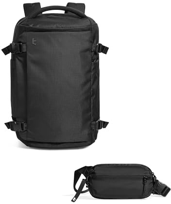 tomtoc Travel Backpack 28L with a Aviator-T33 1.5L Crossbody Bag