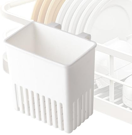 Soporte para utensilios, escurridor de cubiertos para fregadero de cocina, organizador de cubiertos