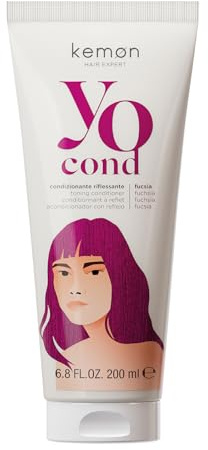 Kemon Yo Cond Fucsia - Maschera Riflessante Professionale con Formula YoVeg e Velian Complex, Nutre e Illumina i Capelli in 3 Minuti, 88% Ingredienti Naturali, 200 ml