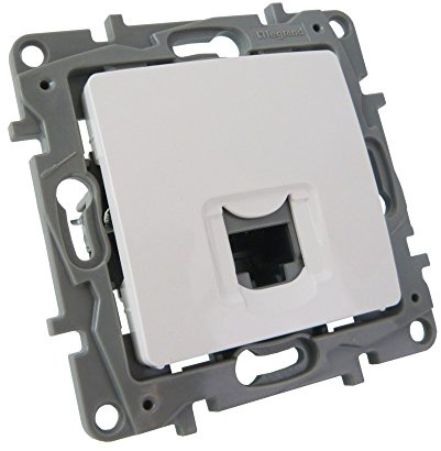 Legrand RJ45 Datendose Cat 5 UTP Netzwerkdose Keystone weiß Niloe 764571 2918