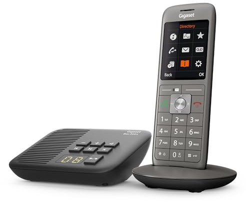 Gigaset CL660A Analog/DECT telephone Identificador de llamadas Gris - Teléfono (Analog/DECT telephone, Terminal inalámbrico, Altavoz, 400 entradas, Identificador de llamadas,Con Contestador , Gris