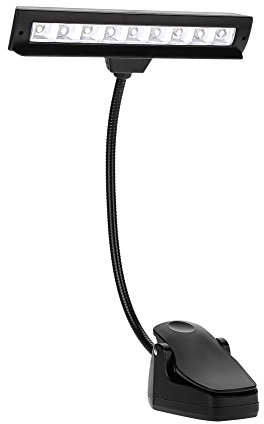 Bnineteenteam Clip-on Notenpultleuchte, tragbar flexible 9 LEDs Leuchte für Musiker Schlafzimmer Lesetisch Schreibtisch Beleuchtungszubehör