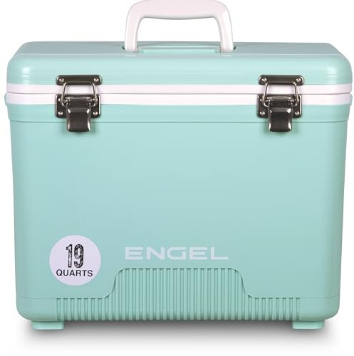 ENGEL Kühlbox 19qt (18 Liter) Auslaufsicher, Luftdicht, Tragbare, Kleine Kühlbox für Camping, Picknick, Wandern, Festival - Eisbox Ohne Strom für Männer & Frauen, 42 x 28,6 x 32,4 cm im Meeresschaum
