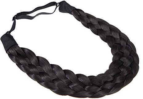 TOECWEGR Haarband Geflochten 5 Stränge Braids Haargummi Klassisches klobiges Elastisches synthetisches Stirnband Damen Beauty Accessoires (FünfstranggeflechtB07)