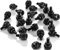 Poppstar Tornillos de pulgar para caja de ordenador #6-32 x 6mm, 25 piezas, negras