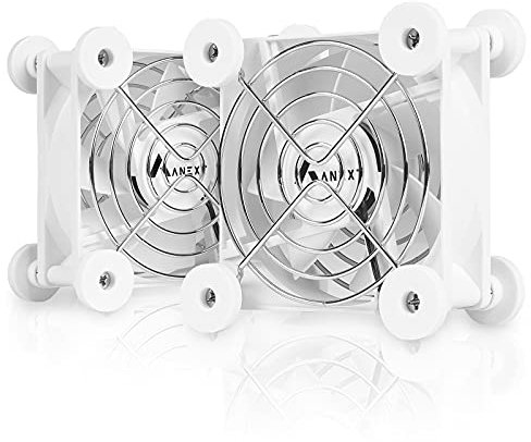 ANEXT 80mm USB Computer Fan, 2 Pack, 3.14 L x 1.37 W x 3.14 H, 36.2CFM, 28.1dBA, Dual Ball Bearing, Compatible with Receiver, DVR, PS, Xbox, PC