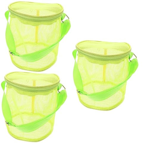 ibasenice 3st Strand Aufbewahrungstasche Kordelzug Netztasche Für Strandspielzeug Strandspielzeugtaschen Mesh Mesh-umhängetasche Extra Groß Sammelbeutel Kind PVC Einkaufstasche Gittergewebe