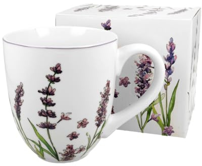DUO FLORAL XXL Becher 1000 ml CLASSIC LAVENDER New Bone China Porzellan