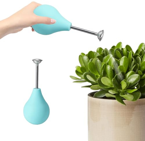 Qivine 224ml Ballbrause für Pflanzen, Ball Sprüher mit Edelstahl Düse, Silikon Kleine Gießkanne für Gießen Samen, Empfindliche Pflanze und Stecklinge