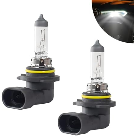 Yumfugu Pack-2 9006 Car High Low Beam Bulb, 12V 55W 1200LM Transparent Shock-resistant Quartz Glass Fog Light, Replacement Repair Parts, Suitable for Most Cars, SUVs (White Light)