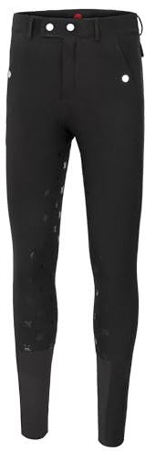 Reithose Herren mit Silikon Vollbesatz Start Luton (DE/NL/SE/PL, Numerisch, 52, Regular, Regular, Schwarz)