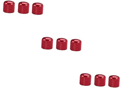 HEMOTON 9stücke Rote Metall-effektpedal-knöpfe Gitarre Und Bass Langlebige Und Kompatible Potiknöpfe Für Und Effektpedale