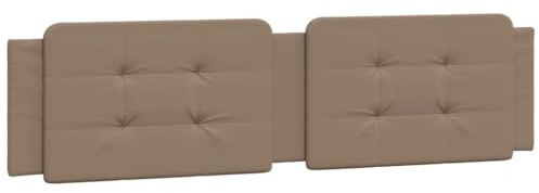 vidaXL Kissen für Kopfteil Zadar, Wandpolster Polsterpaneel Bettkopfteil, Rückenkissen Polsterkopfteil Wandkissen Schlafzimmer, Cappuccino-Braun 200cm Kunstleder