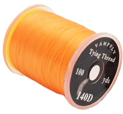 predolo Filo per Legare Mosche Filo da 140 per Esche bagnate secche Filo Intrecciato Forniture per Legare Mosche, Arancione