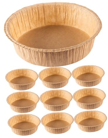 CIYODO 10stücke Papierbackformen Runde Einweg-kuchenformen Käsekuchenform Zum Backen Kuchenformen Papier Pfannen Für Kuchenbacken