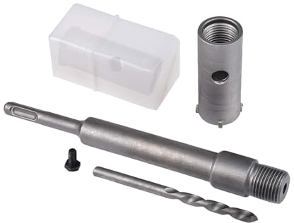 HOHXEN 30mm Betonlochsäge + 200mm Verbindungsstange + Spiralbohrer + Positionierungsschraube, Wandlochschneider für Ziegel, Betonwände, Klimaanlage Öffnung, Mauerwerk, Zement, SilikatZiegel