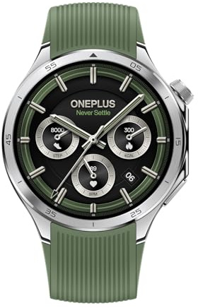 OnePlus Watch 3 Emerald Titantium, 32GB, 120-Hour Battery, Health & Fitness Tracking, Sapphire Crystal Design, Titanium Bezel, Dual-Engine, Wear-OS by Google