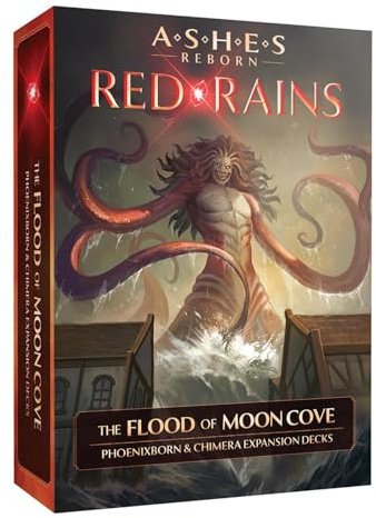 Plaid Hat Games | Ashes Reborn Red Rains: The Flood of Moon Cove Expansion | Card Game | 2 Players | Ages 14 and up | English