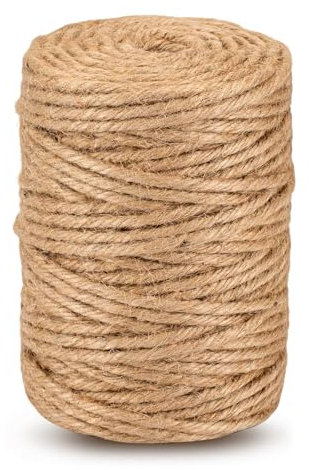 Natur Juteschnur Kordel,4 mm x 60Meter Natürliche Sisal Hanf Seil Heavy Duty Dicke Schnur,Gartenschnur Paketschnur Bastelschnur für DIY Basteln,Bindung, Kunsthandwerk Verpackungsmaterial