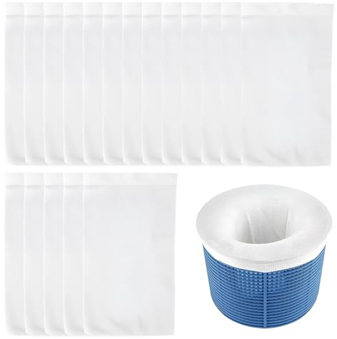 20 StüCk Skimmer Socken,Pool Skimmer Socken,Sieb,Filtersocken,Filtersocken Skimmer,Skimmersocken FüR Pool,Filterkorb,Pool ZubehöR,Filtersocken Zum Reinigen Von Schmutz Und BläTtern,Wiederverwendbar