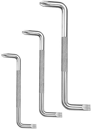 DIYEAH 3pièces Tournevis à Angle Droit Coudé Plat Avec Embout Cruciforme Décalé Type z Pour Réparation Automobile Et Électronique