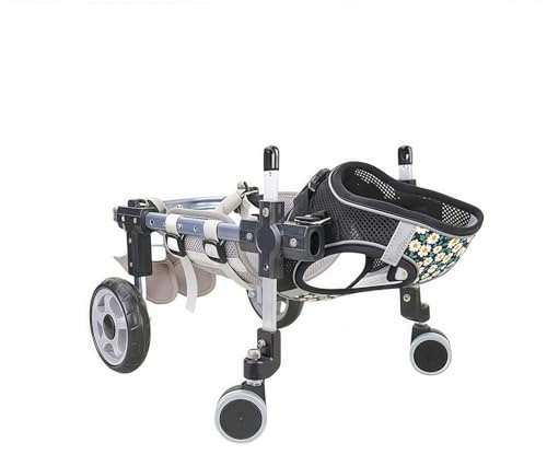 Verstellbarer Hundebuggy für behinderte Hunde mit leisen Rädern, atmungsaktivem Sicherheitsgurt und leichtem Aluminiumdesign – Für Hunde konzipiert