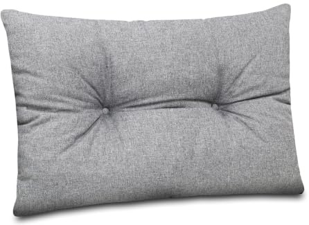 Amazinggirl Polster für Gartenmöbel Rückenkisse 40x50 cm - Lounge Kissen Outdoor Polster Balkon und Gartenmöbel-Kissen Loungekissen Gartenpolster Auflagen für Rattanmöbel Grau