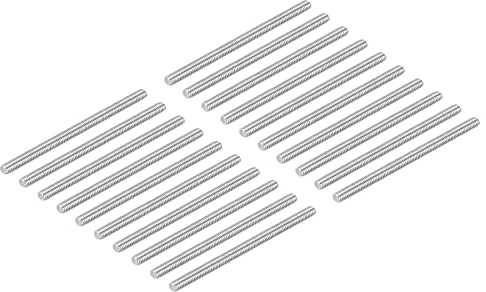 QUARKZMAN 20 Stück Gewindestange M4 x 70mm Gewindestab Gewindestifte | Metrische Vollgewindestange, Gewindebolzen, Messing, Für Möbel Maschinen, Schraubverbindungen