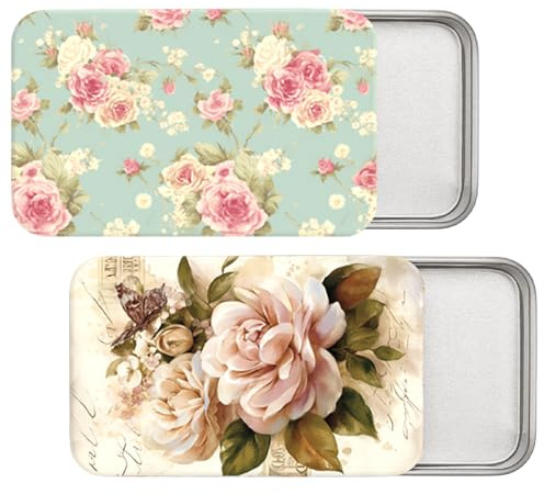 CREATCABIN 2 confezione Filo Interdentale Portatile Custodia Ricaricabile Viaggio Porta-Filo Interdentale Dispenser Organizer Copero Scorrevole Confezione Regalo per Bastoncini 8 x 5 x 1.5cm