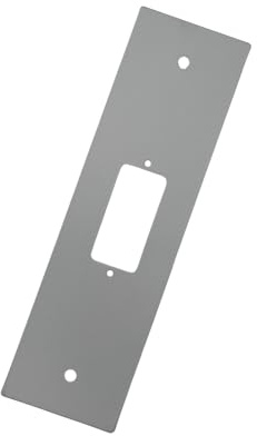 Placca tapparella interasse 165 mm con foro per pulsante avvolgitore avvolgibile (Argento)