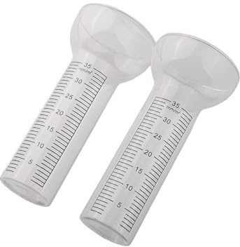 MoSundi Ersatzglas für Regenmesser, 35 mm maximale Skala, wetterfest, 2 Stück