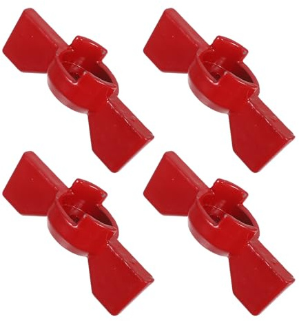 VALICLUD Poignées de Vanne pour Robinet Extérieur Levier Ergonomique en Alliage D'aluminium Lot de 4 Rouge Compatible pour Maintenance et Remplacement