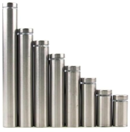 Befestigungsschrauben für Wandwerbung Edelstahl-12-mm-Glas- und Acryl-Abstandsschrauben, Packung mit 10 verschiedenen Größen(12x30mm)